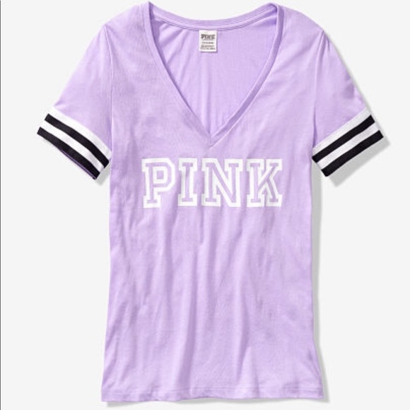 NWT VS PINK PERFECT VNECK TEE - MED - Picture 1 of 1